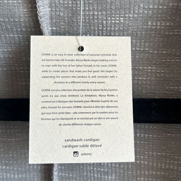 DONNI.  Sandwash Cardigan - Picture 6 of 6